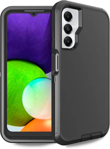 Vista 12 de Funda para Samsung Galaxy A17 5G, resistente a prueba de golpes, a prueba de polvo, 3 en 1, funda protectora resistente para Galaxy A17 5G (negro)