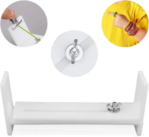 Vista 3 de PEUTIER Plantilla de pulsera, kit de pulseras de paracaídas ajustables en forma de U, fabricante de pulseras con 2 clips para tejer cuerda