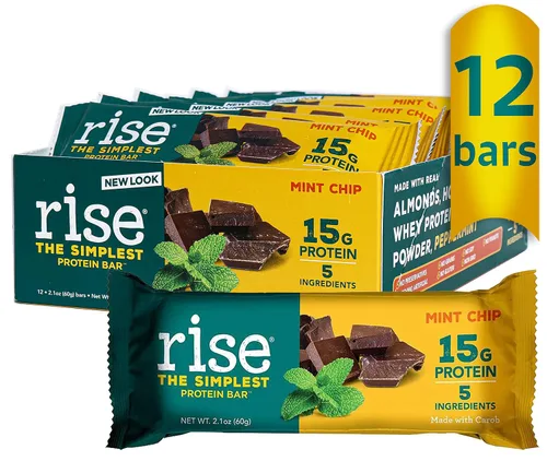 Vista 11 de Rise Barras de proteína de suero para el desayuno con miel de almendra, 18g de proteína, 2.01 oz (paquete de 12)