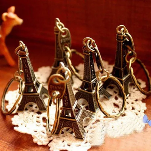 Vista 4 de Wristlet Keychain 3D Cute Tower Paris French Souvenir Adornment Novelty Keychain Other