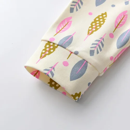 Vista 6 de Eghunooy Conjunto de sudadera con capucha floral de manga larga para bebé niña con bolsillo y diadema