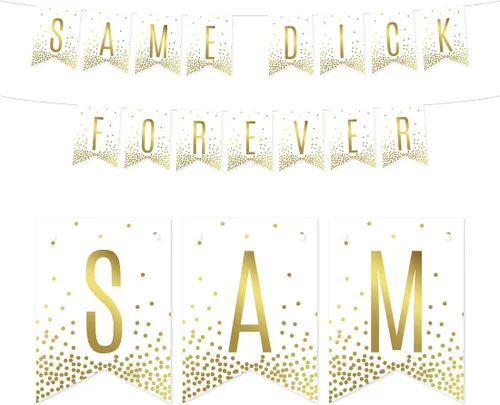 Vista 8 de Andaz Press Decoraciones divertidas de pancarta con diseño de confeti dorado metálico sobre blanco para fiestas de jubilación, la aventura comienza
