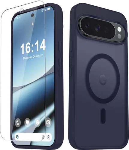 Vista 908 de Funda para Google Pixel 10 Pro XL, cubierta magnética mate, color negro Fit for MagSafe, Screen Protector included, Shockproof Military Grade