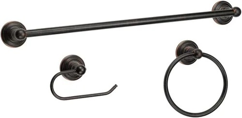 Vista 7 de Juego de accesorios de baño negros de 3 piezas Royal Series: MBA5500-3