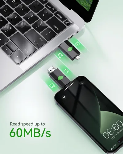 Vista 3 de K&ZZ Memorias USB C de 32 GB, paquete de 2 unidades flash dual 2 en 1 USB 3.0, memoria USB 3.0, carcasa deslizante a prueba de polvo, unidad USB
