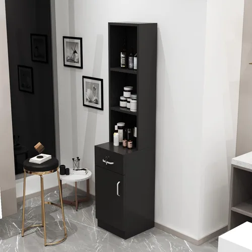 Vista 5 de Paddie Estaciones de peluquería de montaje en pared para estilista, juego de equipos de peluquería para estilista, muebles de spa de belleza