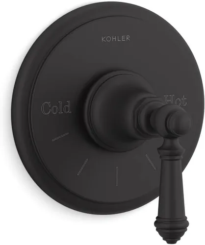 Vista 6 de KOHLER K-T72769-4-BV Artifacts - Moldura de válvula termostática con mango de palanca, bronce cepillado vibrante