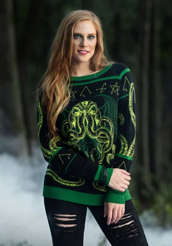 Vista 3 de Suéter de Halloween Rabia de Cthulhu para Adultos Multicolor