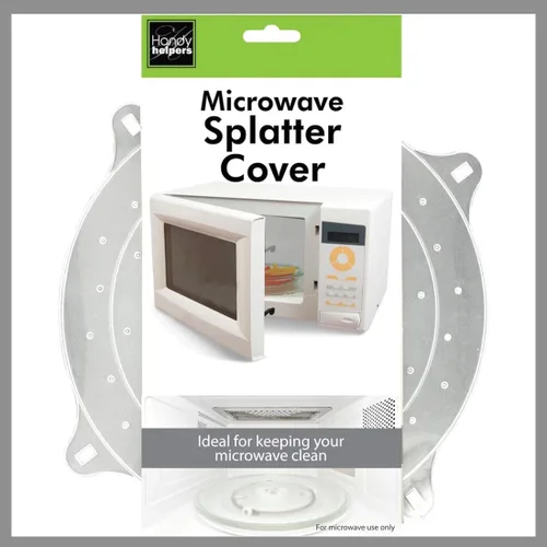 Vista 3 de Handy Helpers Kitchen Essentials - Cubierta para salpicaduras de microondas, 10 x 12 pulgadas, color plateado