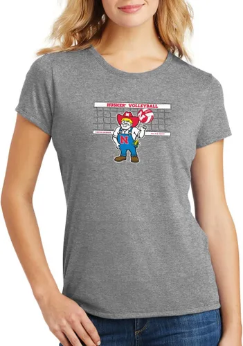 Vista 6 de CornBorn Elige tu diseño: camisetas prémium de voleibol de Nebraska para mujer
