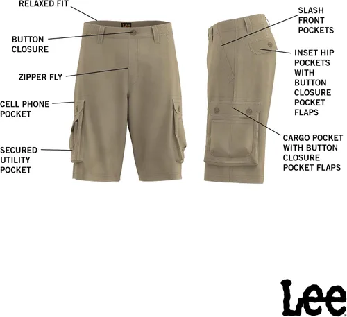 Vista 7 de Lee Men's Big & Tall New Belted Wyoming Cargo Short