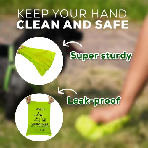 Vista 6 de ANECO Bolsas compostables de 1.6 galones (50 unidades) y bolsas de excremento de perro (135 unidades)