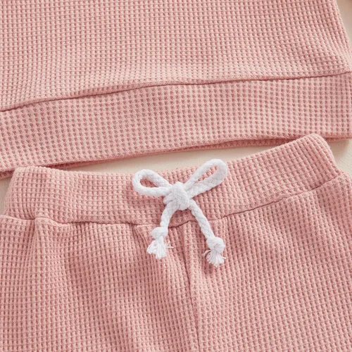 Vista 4 de LAGKIYOJ Conjunto de ropa de punto de manga larga para bebé, niña, niño, otoño e invierno