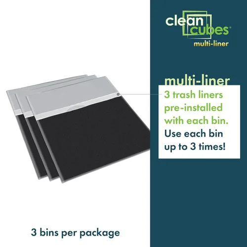 Vista 3 de Clean Cubes Botes de basura emergentes multirevestimiento de 13 galones