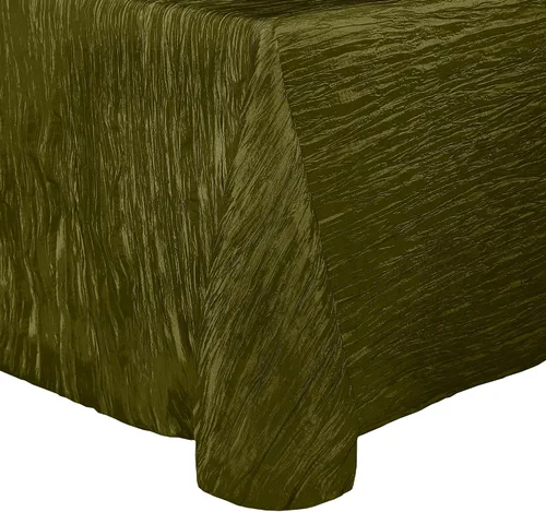 Vista 23 de Ultimate Textile Delano Crinkle - Mantel ovalado de tafetán (50 x 90 pulgadas), color negro