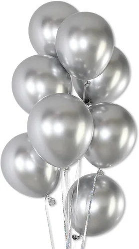 Vista 7 de Globos de helio de látex negro de 12 pulgadas para decoraciones de fiestas, paquete de 50