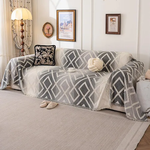 Vista 92 de ROOMLIFE Manta de sofá estilo azteca boho para sillones de 2/3 cojines, fundas de sofá lavables y antideslizantes aptas para mascotas, protector