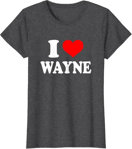 Vista 4 de Wayne - Camiseta I Heart Wayne - I Love Wayne, Negro, S