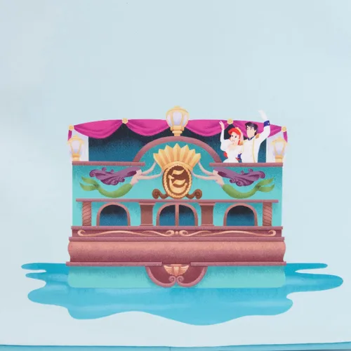 Vista 5 de Loungefly Mini mochila de regalo de Triton de The Little Mermaid, Multi, Bolso de hombro de doble correa