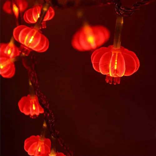 Vista 9 de Guirnalda de luces rojas de 32.8 pies, 100 luces LED enchufables, impermeables, 8 modos, luces de decoración con control remoto para bodas, Año