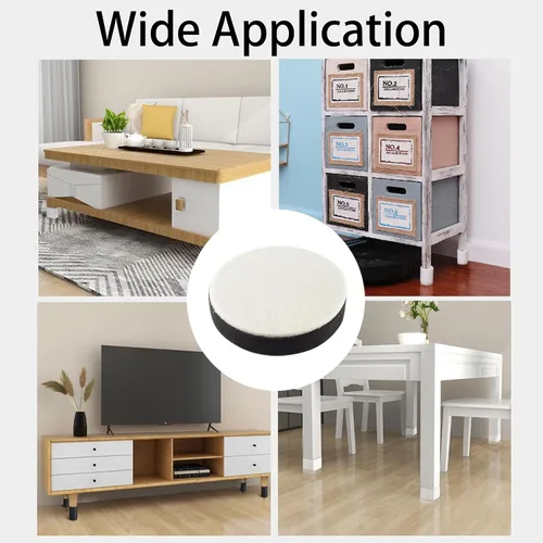 Vista 5 de Elevador de muebles autoadhesivo de 0.65 pulgadas, almohadillas suaves para patas de muebles, mesa de cama redonda, elevador de cama, añade 0.65