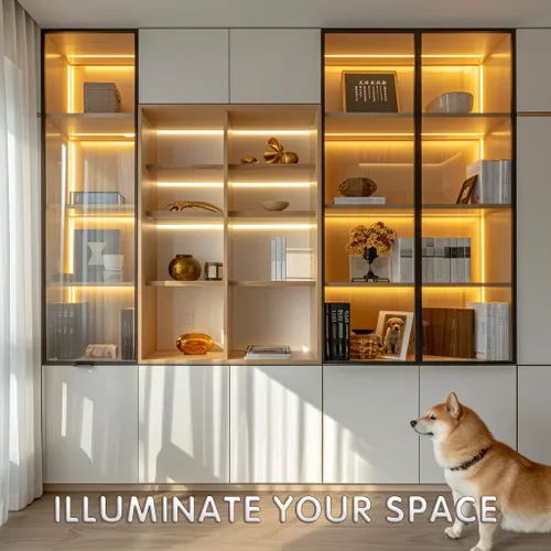 Vista 8 de Tira de luces LED USB de 5 V, tira de luces LED flexibles de 3.28 pies con autoadhesiva, tiras de luz regulables 2800K-6500K para impresora 3D