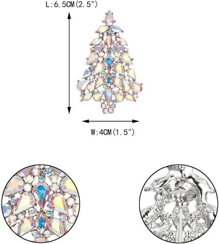 Vista 4 de EVER FAITH Broche de lágrima de cristal austriaco para fiesta de mujer, Cristal