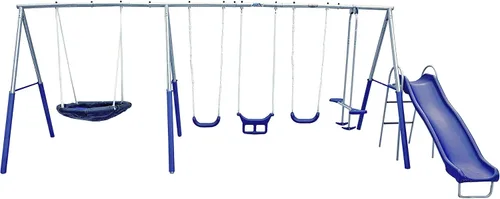 Vista 2 de Fun Forever - Juego de columpio de metal para 8 usuarios para patio trasero