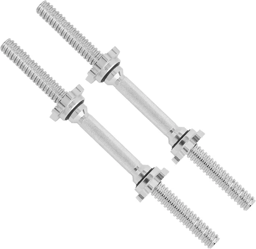 Vista 9 de Yes4All Threaded Dumbbell Handles, Adjustable Dumbbell Bar Pair, 14/16/18/24-Inch Sizes, Fits 1" or 1.15" Plates, Non-Slip Grip, Secure Star-Lock