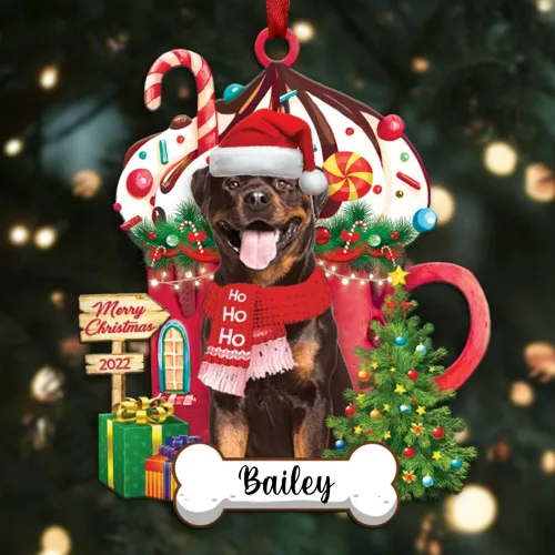 Vista 120 de Amantes de los perros de Navidad – Navidad de perros disponibles para muchos perros Shi Tzu – Adorno con forma personalizada, adorno de Navidad