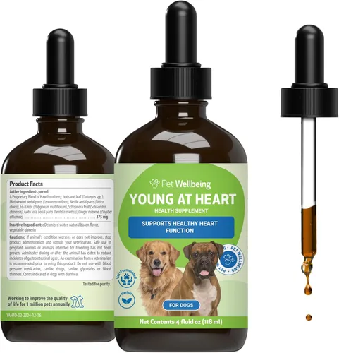 Vista 10 de Pet Wellbeing Young at Heart para perros - Apoyo a la salud cardíaca para personas mayores, bienestar cardiovascular con espino y agripalma