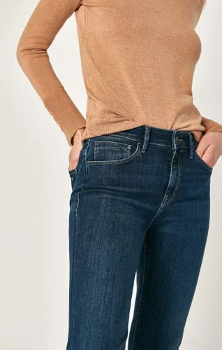 Vista 7 de Mavi Kendra - Jeans rectos de tiro alto para mujer, jeans elásticos, cómodos para mujer, lavables a máquina