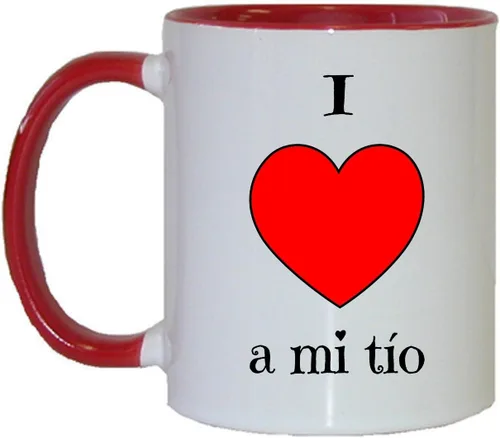 Vista 4 de Gifts by Lulee, LLC Taza En Espanol para Yo Amo a Mi TIO/Tia Taza En Español De Chocolate Café O Te (2 B/w)