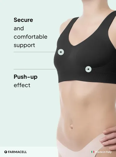 Vista 3 de Farmacell Brasier push-up sin varillas para mujer, sin costuras, hecho en Italia, 618