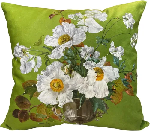 Vista 27 de Funda de cojín floral ligera de lujo, 18 x 18 pulgadas, pintura al óleo retro victoriana de doble cara, fondo negro, flor vibrante, funda de cojín