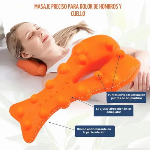 Vista 3 de Masajeador de punto gatillo trapecio, herramienta de liberación suboccipital, corrector de postura para dolor de cuello y hombro, corrector