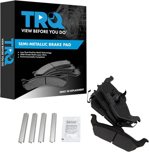 Vista 179 de TRQ Pastillas de freno delanteras semi metálicas compatibles con Ford Expedition 2018-2021 F-150 2018-2020 Lincoln Navigator 2018-2022
