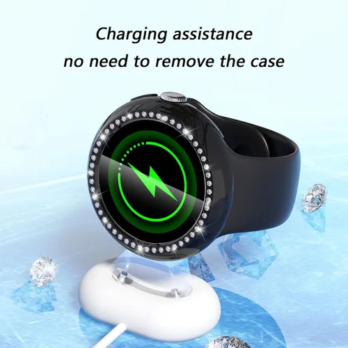 Vista 2 de Magnetic Charging Adapters Connector for Smartwatch Models Facilitates Charging Without Protective Case