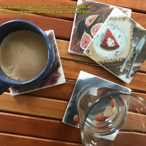 Vista 4 de 12 azulejos de cerámica para posavasos blancos 4x4 sin esmaltar, manualidades de bricolaje, cerámica lista para pintar