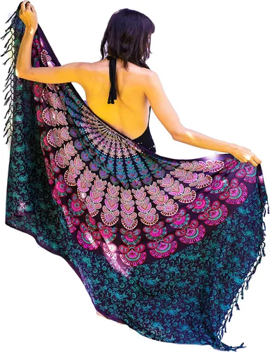 Vista 28 de Boho Chic Pareo - Pareo Mandala - Cubre Traje de Baño Bikini - Vestido de Playa - Envoltura