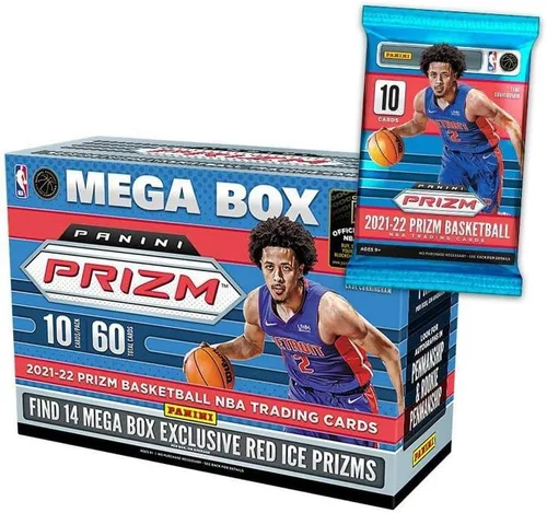 Vista 2 de 2021-22 Prizm Basketball Trading Card Mega Box (60 cartas/caja 14 premios de hielo rojo)