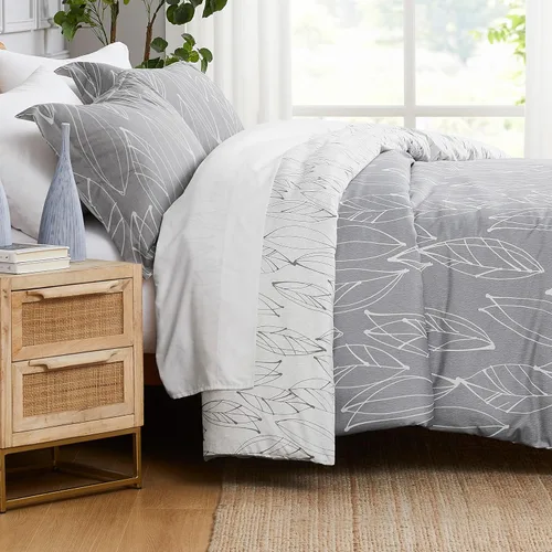 Vista 29 de Southshore Fine Linens - Juego de fundas para edredón de gran tamaño, 3 piezas 22 - Boho Paisley Azul Ceniza