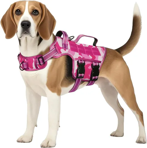 Vista 29 de Arnés para perro pequeño, arnés táctico resistente sin tirones, sin estrangulamiento, chaleco para mascotas fácil de poner y quitar con sistema