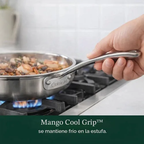 Vista 9 de Cuisinart - Juego de ollas y sartenes de acero inoxidable, compatible con inducción, 12 piezas 12-pc Cuisinart stainless steel cookware set with