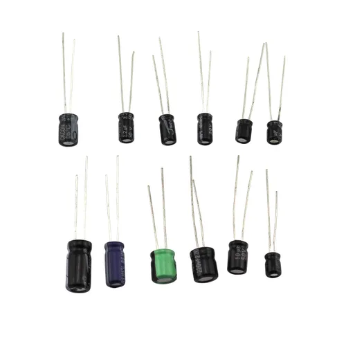 Vista 3 de Tegg Kit surtido de condensadores electrolíticos de aluminio de 120 piezas 0.22UF-470UF 12 valores Comúnmente utilizados Componente electrónico DIY