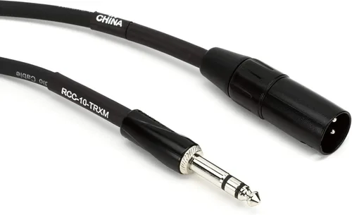 Vista 2 de Roland Cable de interconexión serie negro, TRS de 1/4 pulgadas a XLR (hembra), 5 pies (paquete de 2)