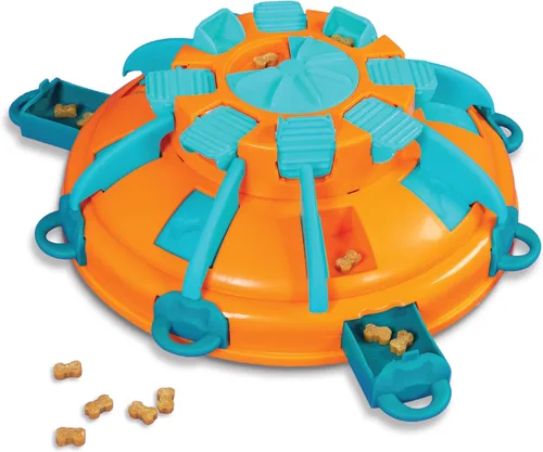 Vista 17 de Outward Hound by Nina Ottosson Challenge Slider Comedero con rompecabezas avanzado de nivel 3, para golosinas, para comer lento, para perros