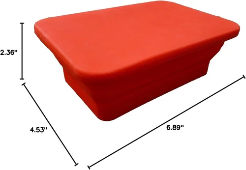Vista 6 de Lonchera plegable de silicona apta para horno y microondas, molde para pasteles, recipiente de alimentos con tapa de silicona, hornea, cocina