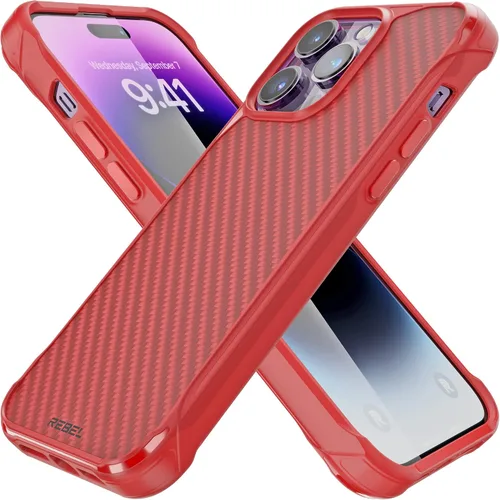 Vista 9 de REBEL Funda para iPhone 14 Plus [Serie de fibra de aramida Gen-4] Fuerte compatible con MagSafe, esquinas protectoras a prueba de golpes, botones