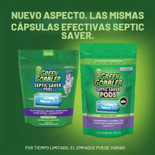 Vista 3 de Green Gobbler Paquetes para resolver problemas sépticos – Suministro para 6 Meses (App recordatoria de Green Gobbler)